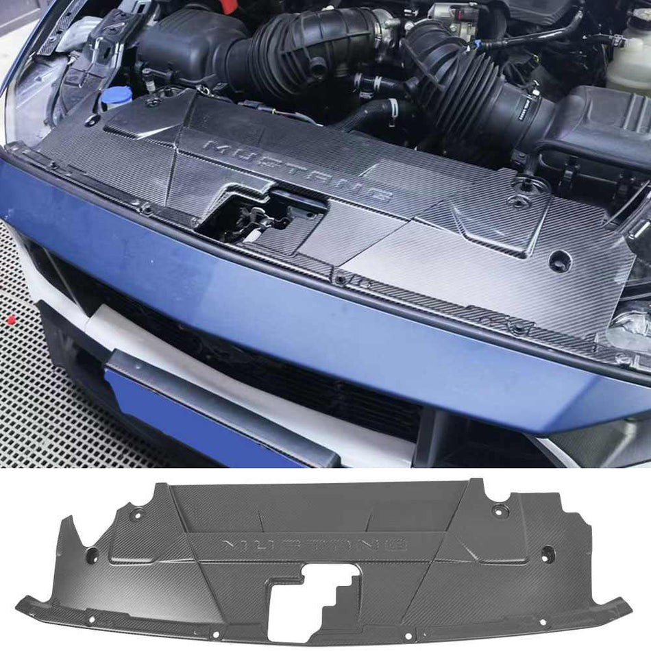 Ford Mustang GT 2024 2025 Water Tank Radiating Plate Cover Dry Carbon Fiber-Ahacarbon