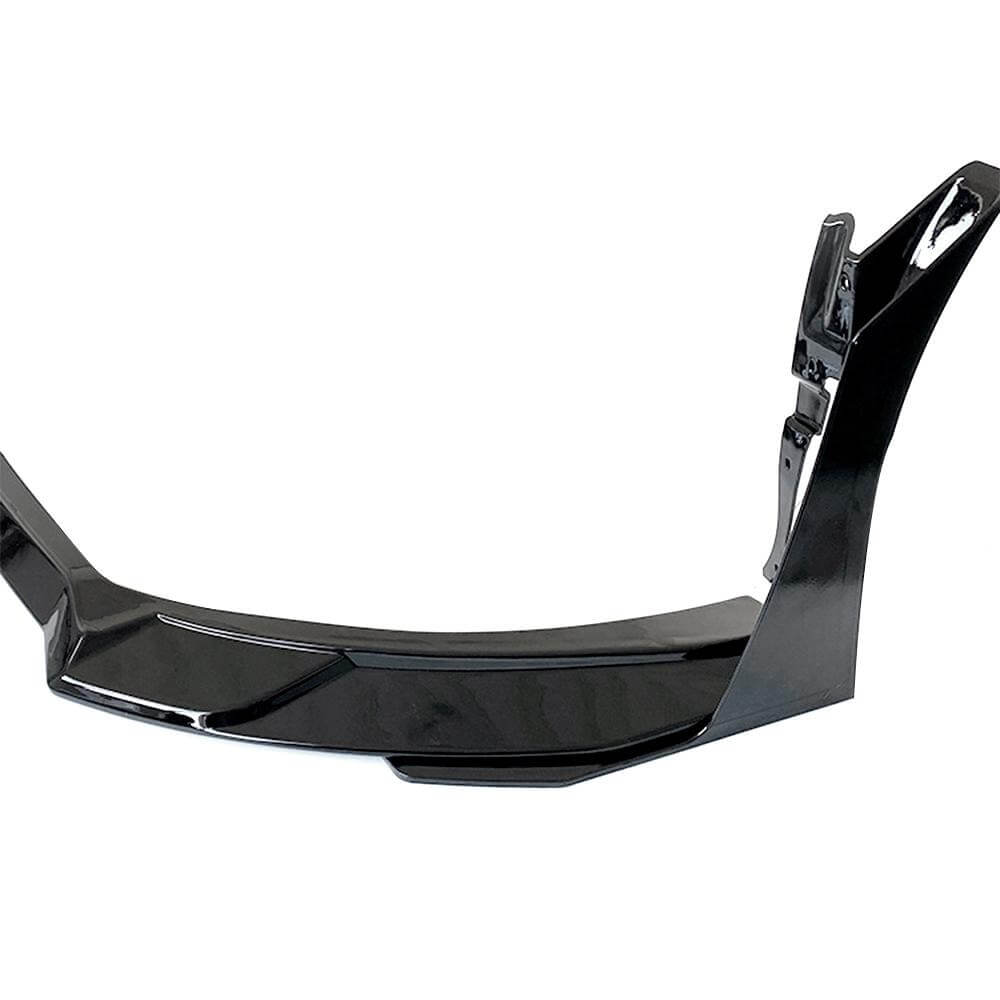 Ford Mustang GT500 2015-2021 Front Bumper Lip Glossy Black ABS 3PCS-Ahacarbon
