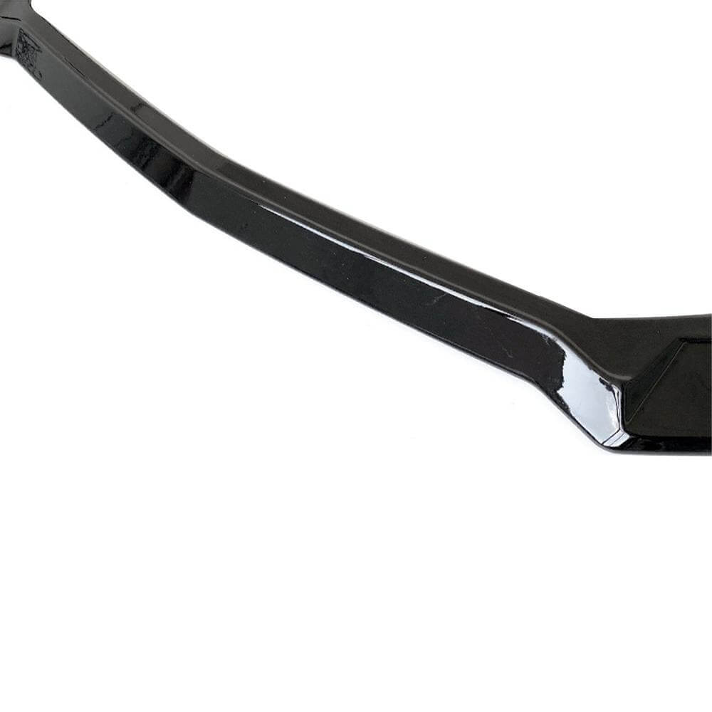 Ford Mustang GT500 2015-2021 Front Bumper Lip Glossy Black ABS 3PCS-Ahacarbon