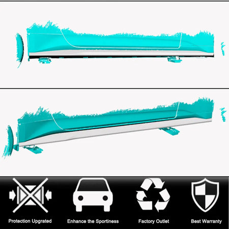 Ford Mustang GT Dark Horse Coupe 2-Door 2024+ Side Skirts Carbon Fiber-Ahacarbon