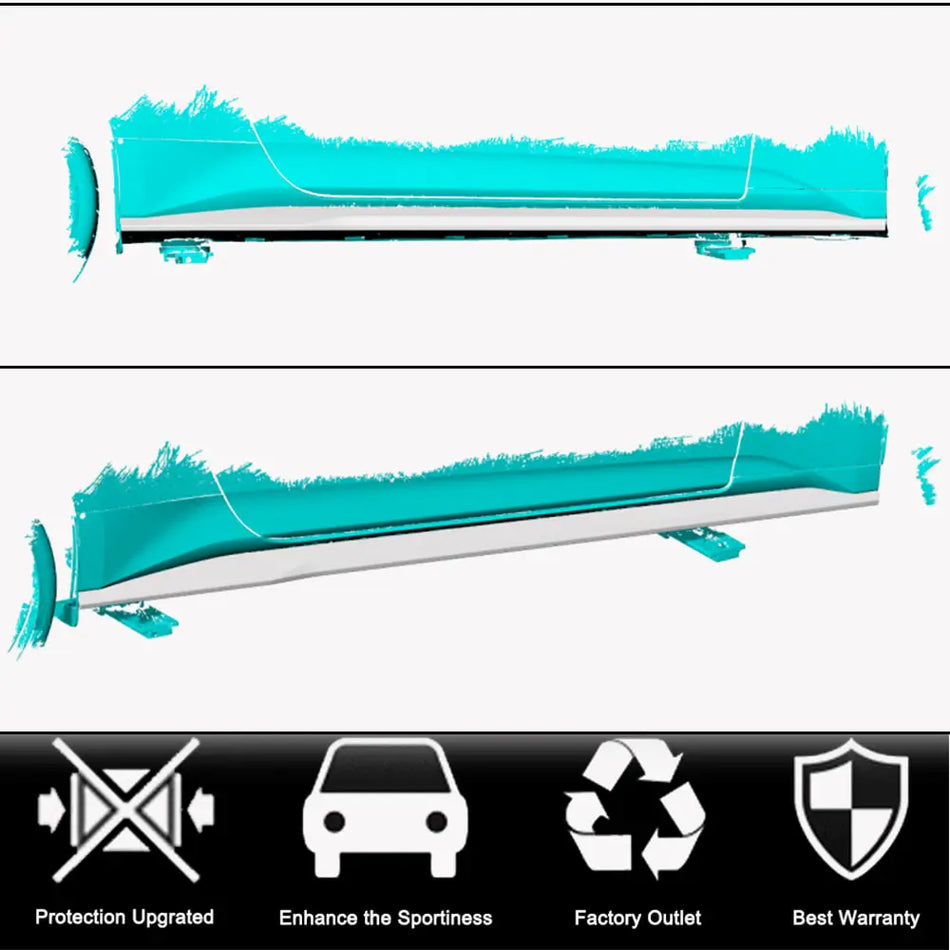 Ford Mustang GT Dark Horse Coupe 2-Door 2024+ Side Skirts Carbon Fiber-Ahacarbon