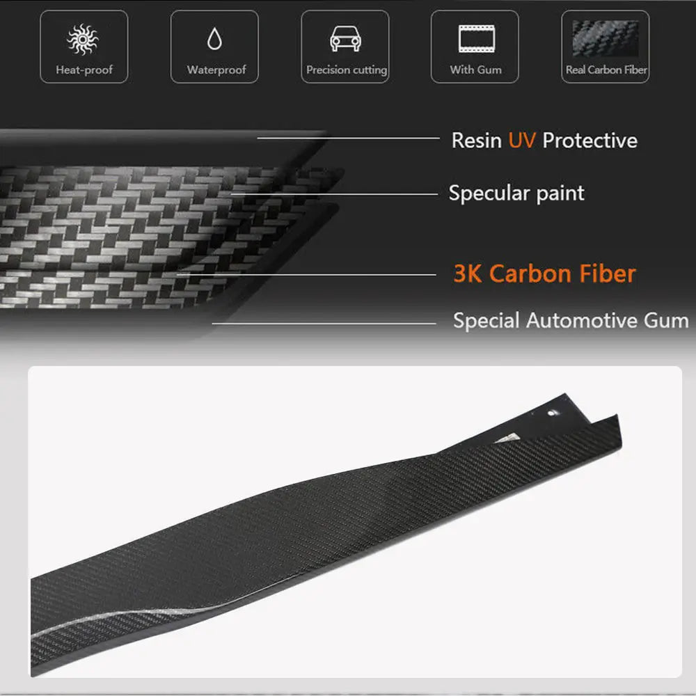 Ford Mustang GT Dark Horse Coupe 2-Door 2024+ Side Skirts Carbon Fiber-Ahacarbon