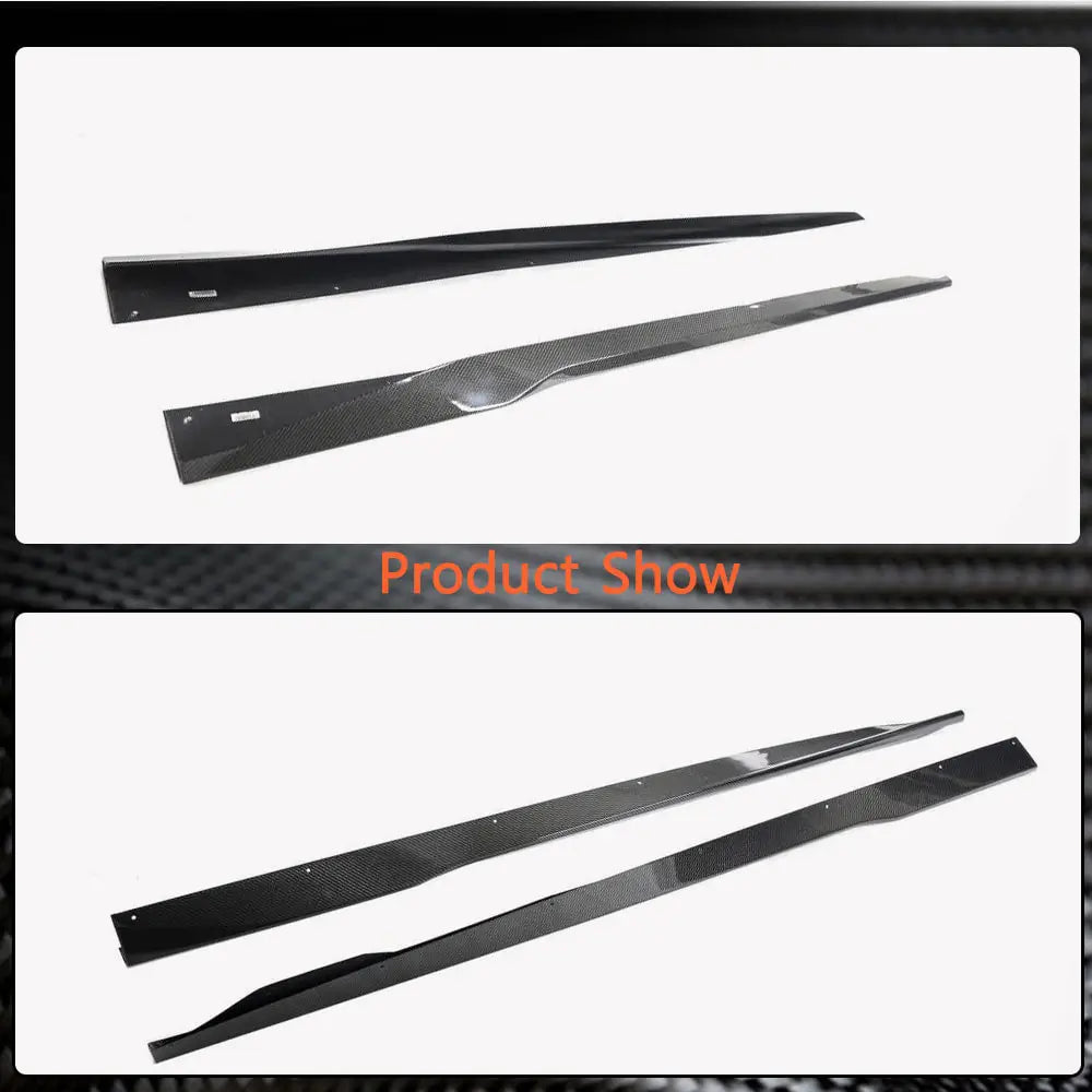 Ford Mustang GT Dark Horse Coupe 2-Door 2024+ Side Skirts Carbon Fiber-Ahacarbon