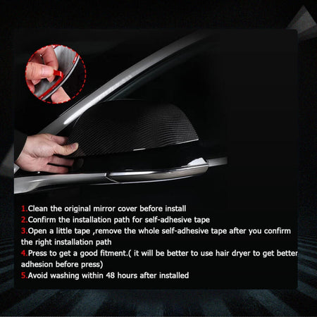 Ford Mustang Mach-E Sport Utility 4-Door 2022+ Mirror Covers Dry Carbon Fiber-Ahacarbon