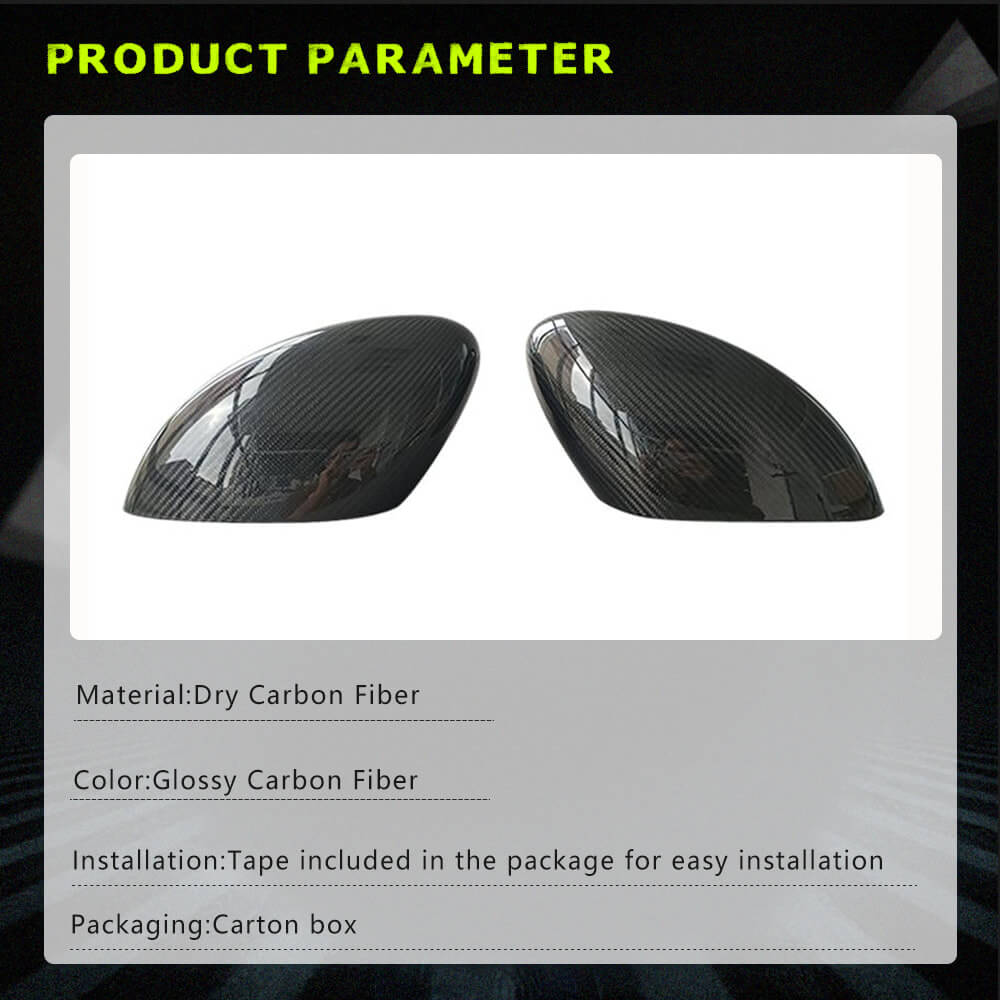 Ford Mustang Mach-E Sport Utility 4-Door 2022+ Mirror Covers Dry Carbon Fiber-Ahacarbon