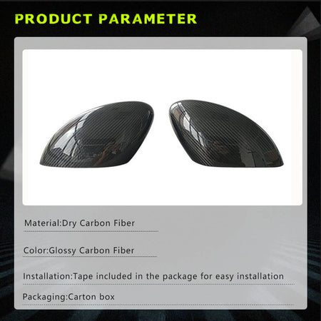 Ford Mustang Mach-E Sport Utility 4-Door 2022+ Mirror Covers Dry Carbon Fiber-Ahacarbon