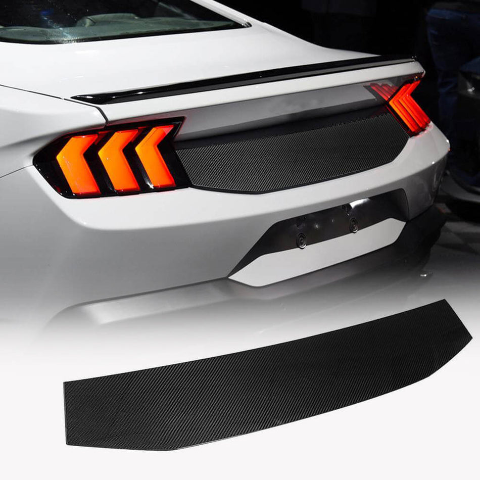 Ford Mustang S650 2024+ Rear Deck Trunk Panel Dry Carbon Fiber-Ahacarbon