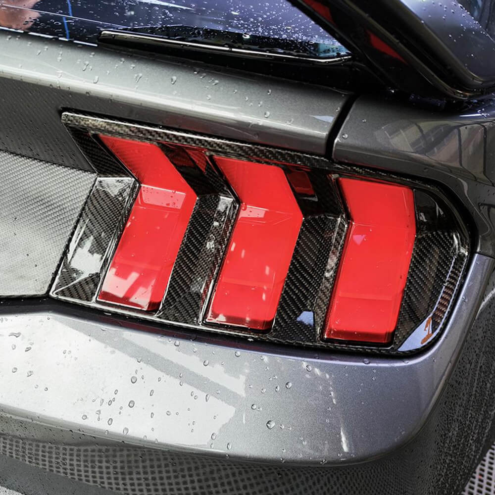 Ford Mustang S650 2024 Taillight Trim Cover Dry Carbon Fiber-Ahacarbon
