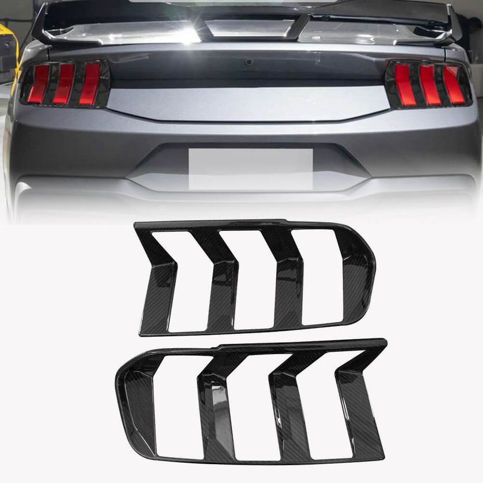 Ford Mustang S650 2024 Taillight Trim Cover Dry Carbon Fiber-Ahacarbon
