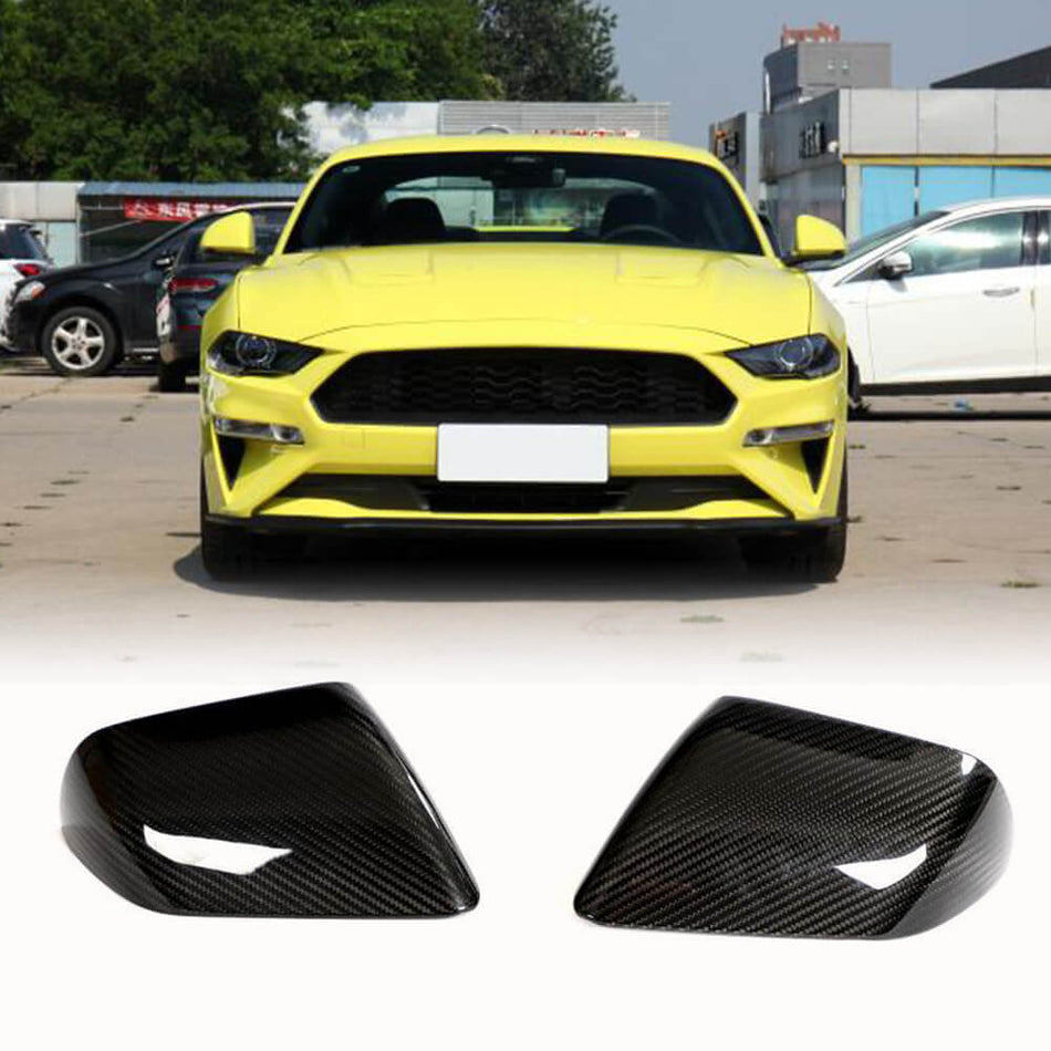 Ford Mustang Shelby GT500 Add-on Mirror Covers Mirror Covers Pair Prepreg Dry Carbon Fiber-Ahacarbon