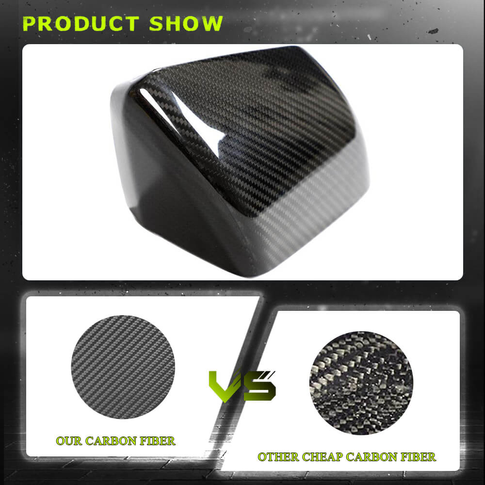 Ford Mustang Shelby GT500 Add-on Mirror Covers Mirror Covers Pair Prepreg Dry Carbon Fiber-Ahacarbon