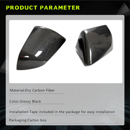 Ford Mustang Shelby GT500 Add-on Mirror Covers Mirror Covers Pair Prepreg Dry Carbon Fiber-Ahacarbon