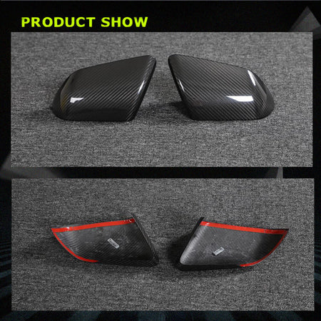 Ford Mustang Shelby GT500 Add-on Mirror Covers Mirror Covers Pair Prepreg Dry Carbon Fiber-Ahacarbon