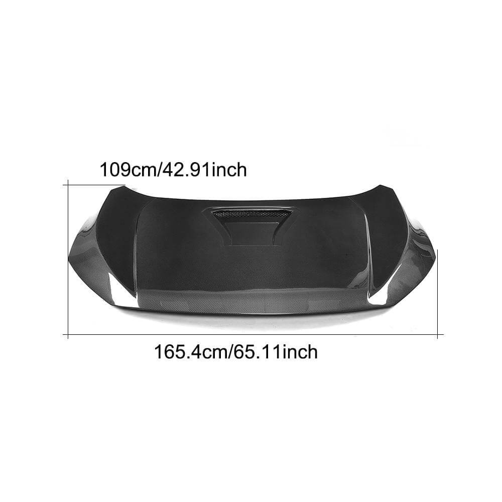 Honda Civic 10th Sedan 2016 2017 Front Engine Bonnet Cover Carbon Fiber-Ahacarbon