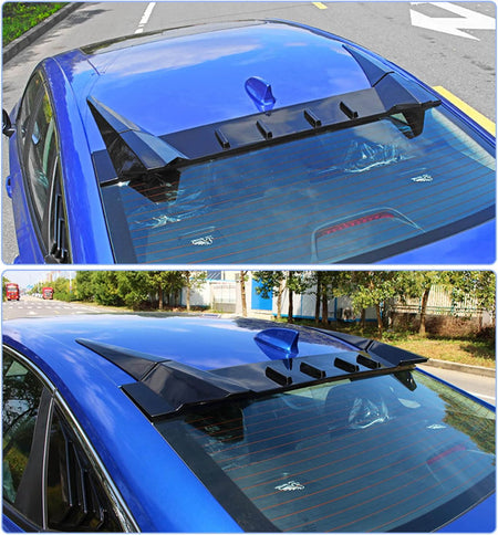 Honda Civic 11th Gen Sedan 2022 2023 2024 Rear Window Roof Spoiler Glossy Black ABS-Ahacarbon