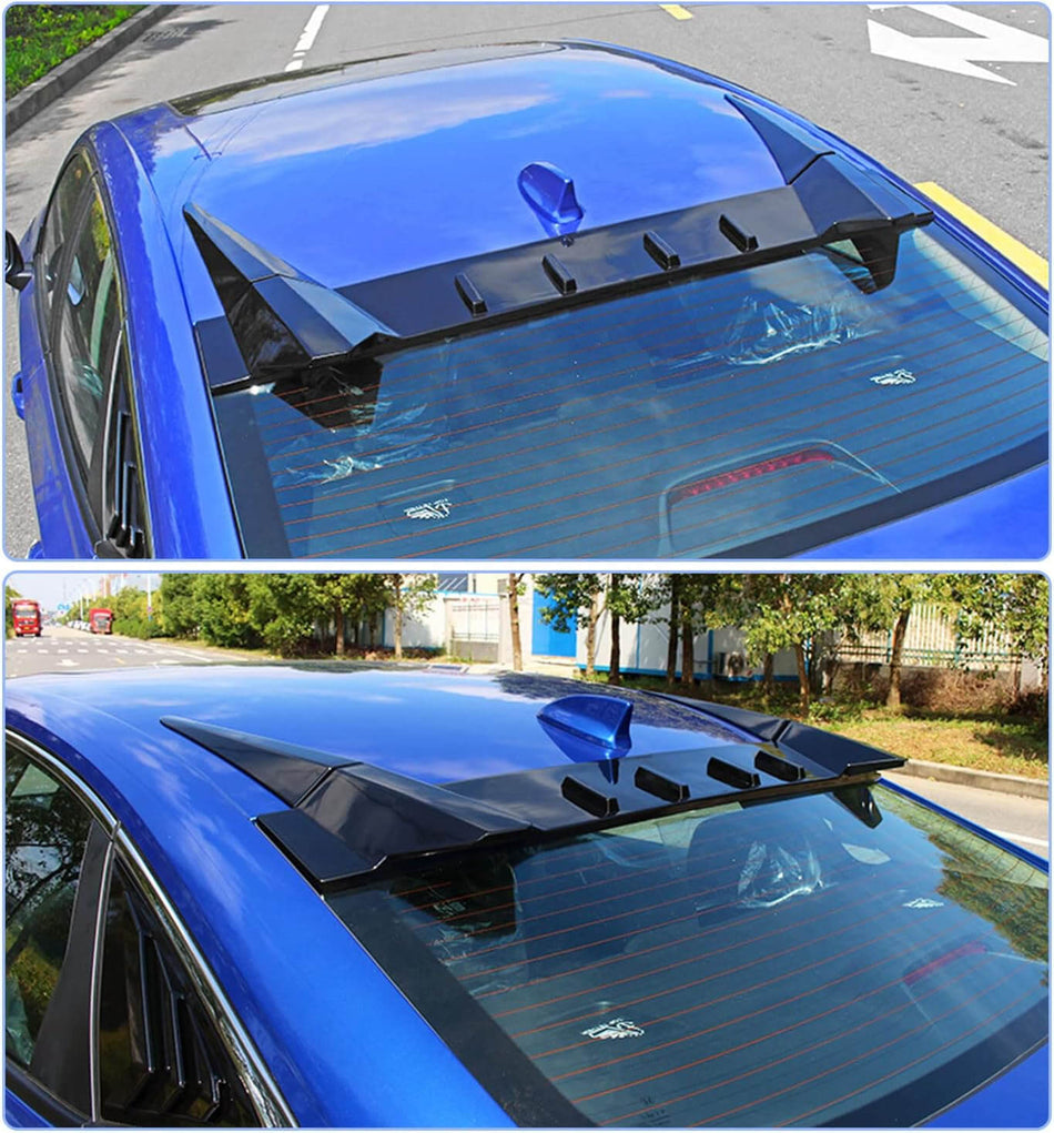 Honda Civic 11th Gen Sedan 2022 2023 2024 Rear Window Roof Spoiler Glossy Black ABS-Ahacarbon