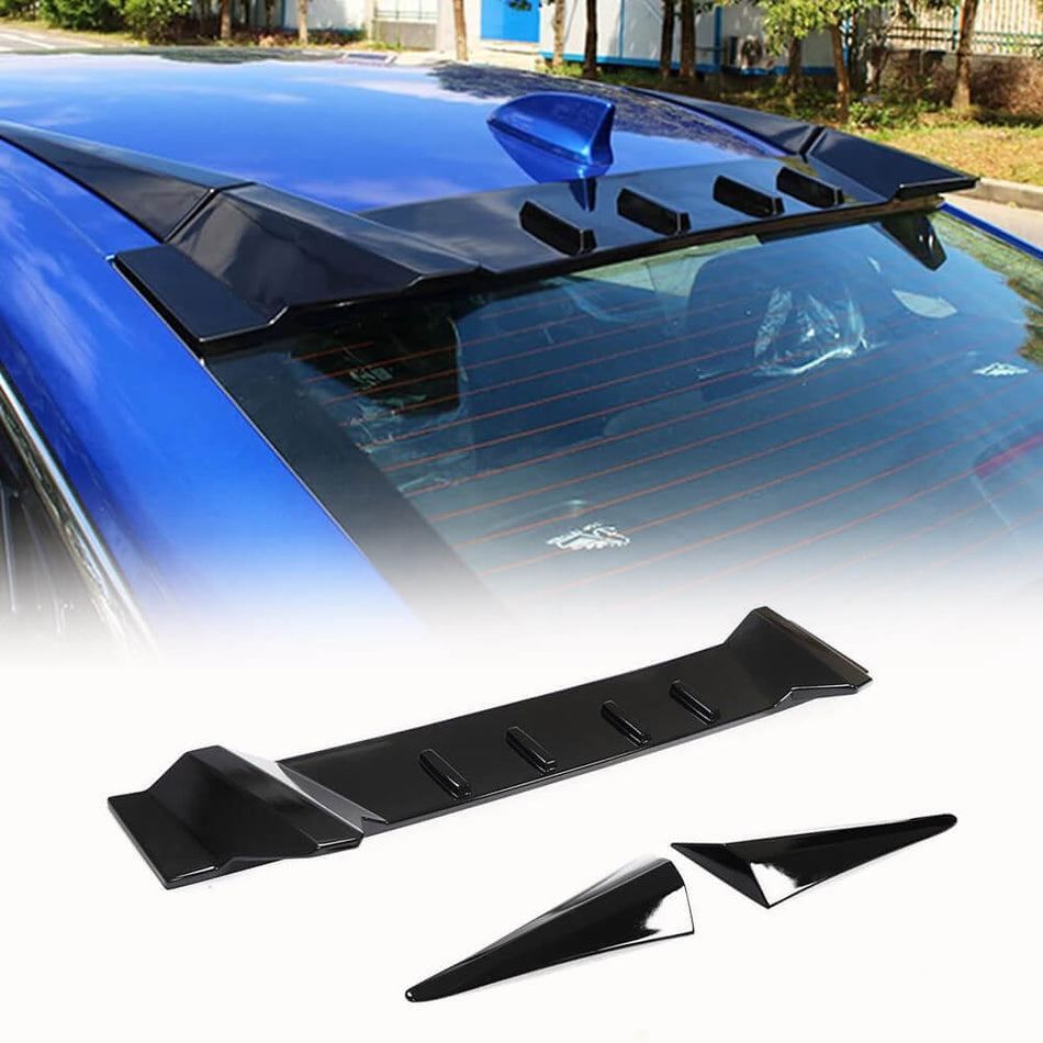 Honda Civic 11th Gen Sedan 2022 2023 2024 Rear Window Roof Spoiler Glossy Black ABS-Ahacarbon