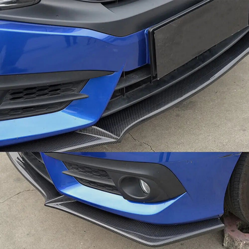 Honda Civic Coupe 2016-2018 Front Bumper Lip Carbon Fiber-Ahacarbon