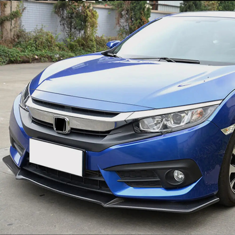 Honda Civic Coupe 2016-2018 Front Bumper Lip Carbon Fiber-Ahacarbon