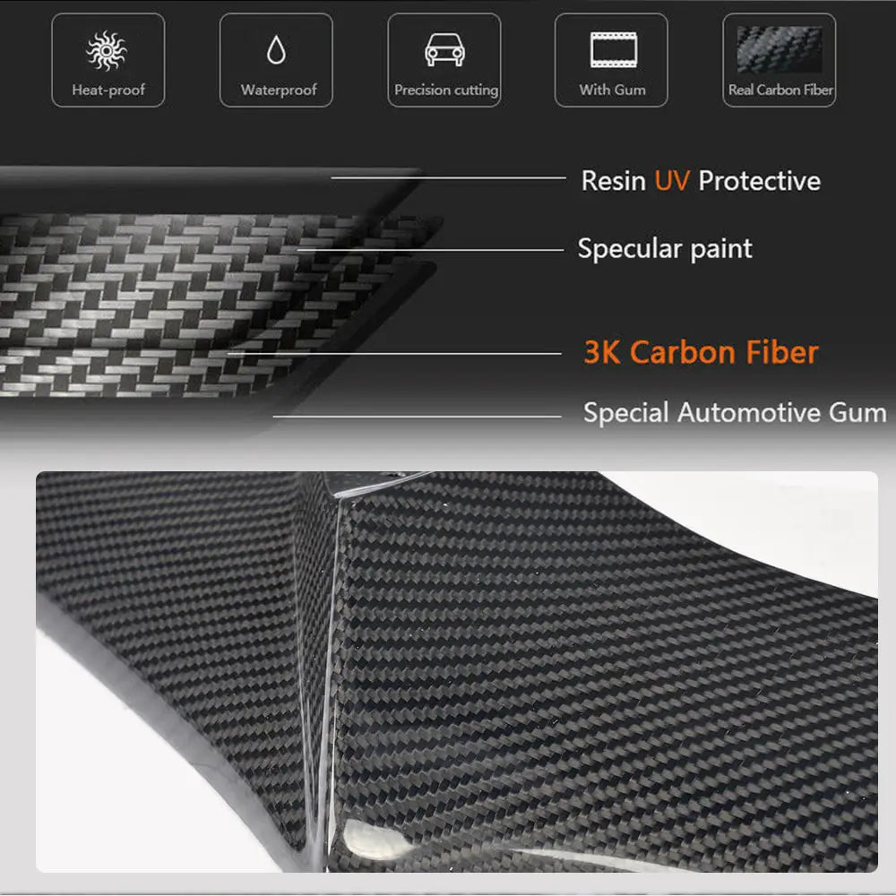 Honda Civic Coupe 2016-2018 Front Bumper Lip Carbon Fiber-Ahacarbon