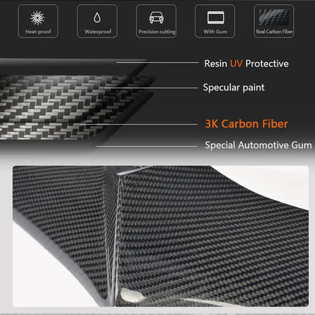 Honda Civic Coupe 2016-2018 Front Bumper Lip Carbon Fiber-Ahacarbon
