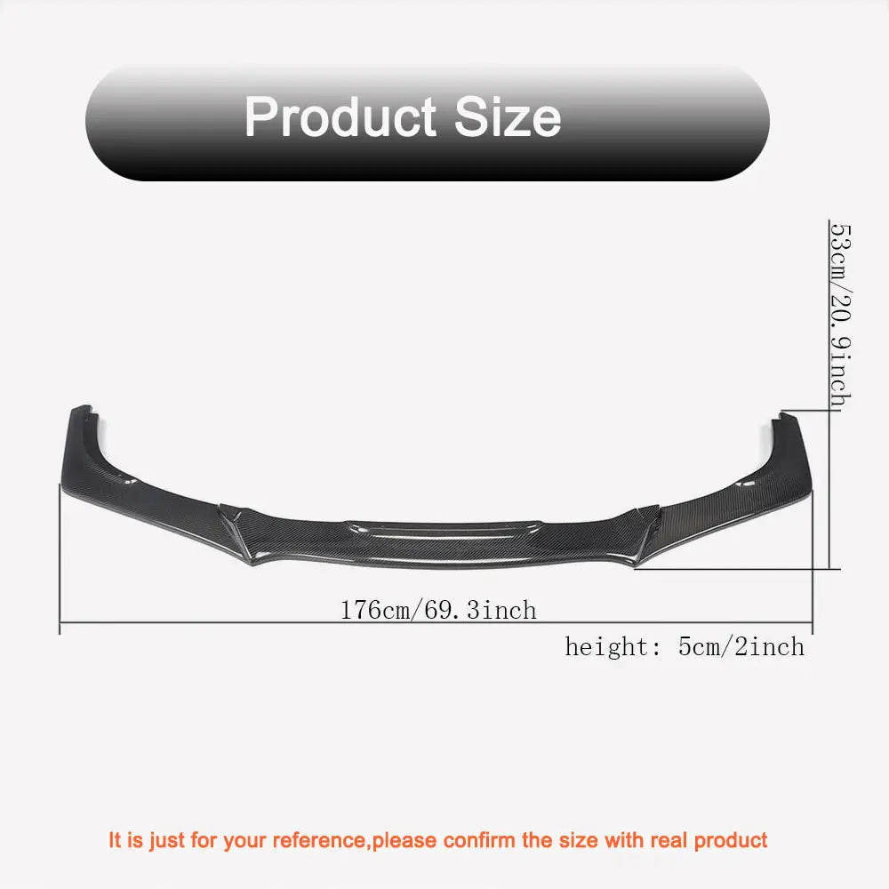 Honda Civic Coupe 2016-2018 Front Bumper Lip Carbon Fiber-Ahacarbon