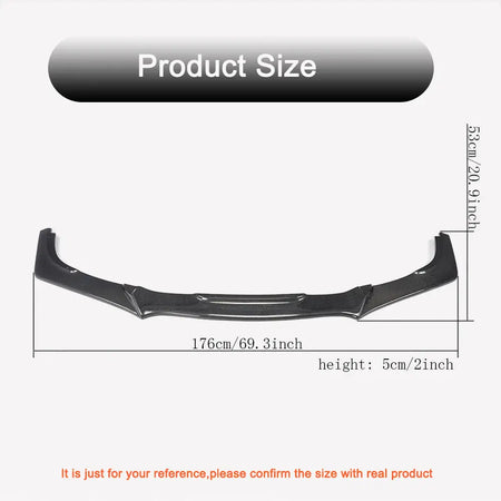 Honda Civic Coupe 2016-2018 Front Bumper Lip Carbon Fiber-Ahacarbon
