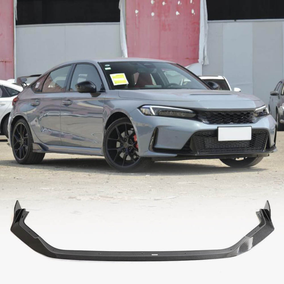 Honda Civic TYPE R Hatchback 4-Door 2023+ Front Bumper Lip Carbon Fiber-Ahacarbon