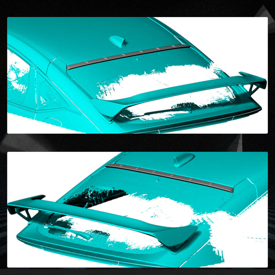 Honda Civic TYPE R Hatchback 4-Door 2023+ Rear Roof Spoiler Carbon Fiber-Ahacarbon