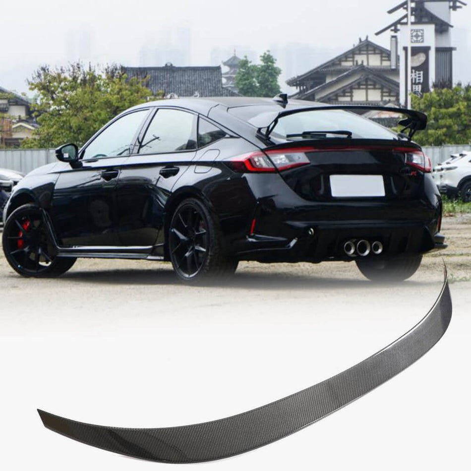 Honda Civic TYPE R Hatchback 4-Door 2023+ Rear Trunk Spoiler Carbon Fiber-Ahacarbon