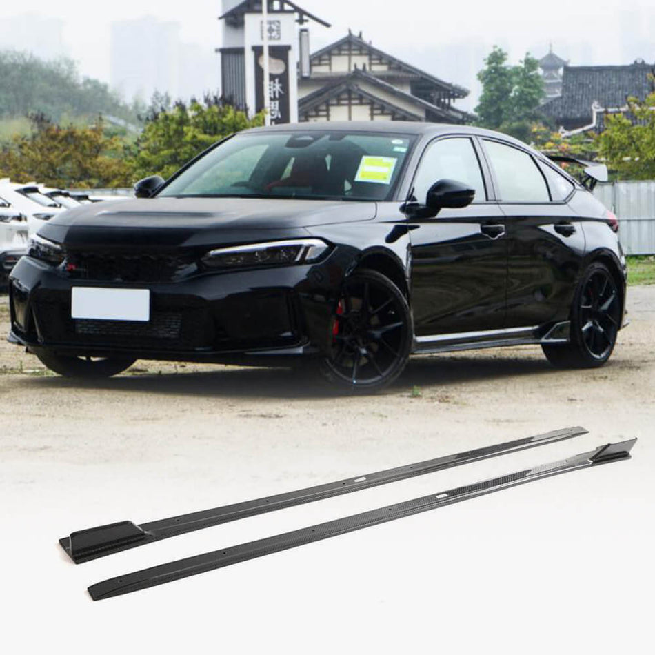 Honda Civic TYPE R Hatchback 4-Door 2023+ Side Skirts Carbon Fiber-Ahacarbon