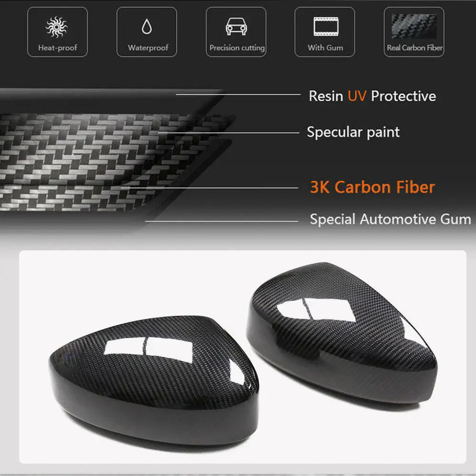 Infiniti G35 2004-2006 Mirror Covers Add-on Dry Carbon Fiber-Ahacarbon
