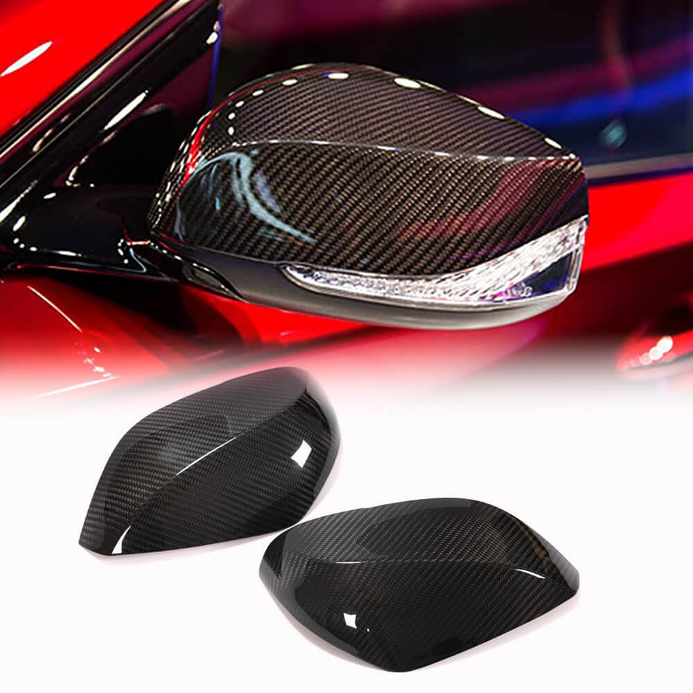 Infiniti Q50 Q50S Q60 Q60S Q70 Mirror Covers Add-on Style Dry Carbon Fiber-Ahacarbon