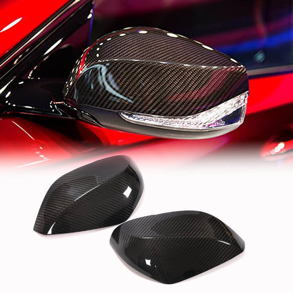 Infiniti Q50 Q50S Q60 Q60S Q70 Mirror Covers Add-on Style Dry Carbon Fiber-Ahacarbon