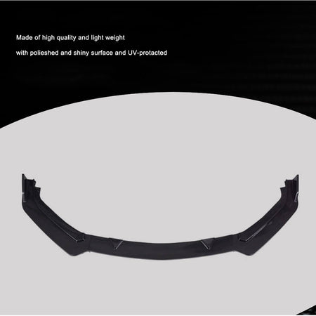 Infiniti Q60 Q60S Coupe 2-Door 2016-2019 Front Bumper Lip 3Pcs Glossy Black ABS-Ahacarbon
