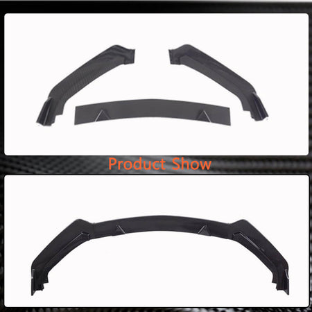 Infiniti Q60 Q60S Coupe 2-Door 2016-2019 Front Bumper Lip 3Pcs Glossy Black ABS-Ahacarbon