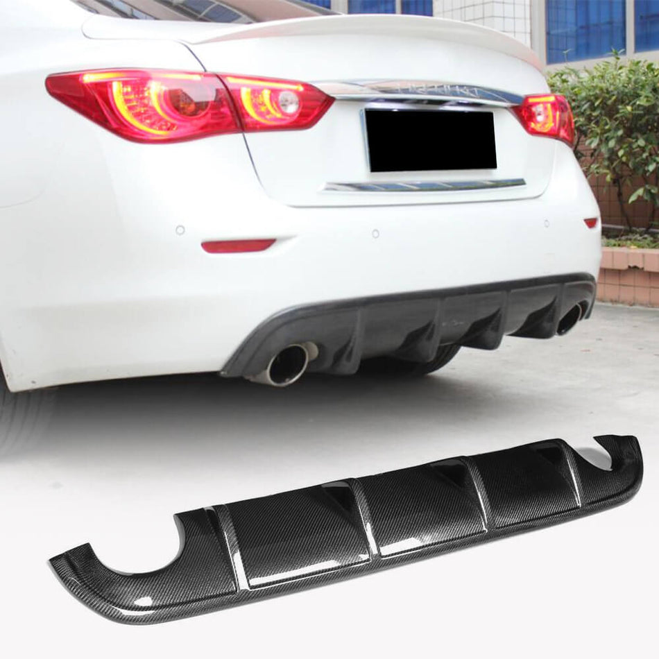 Infiniti Q50 2014-2017 Rear Bumper Diffuser Carbon Fiber/FRP-Ahacarbon