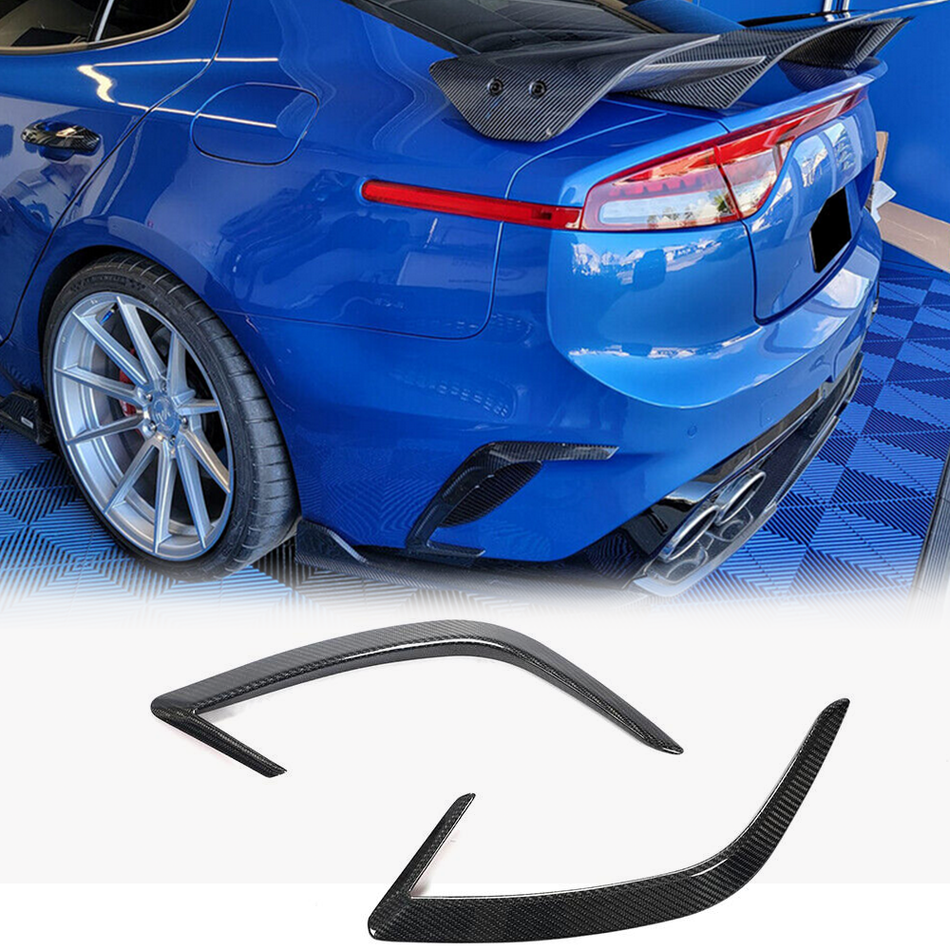 Kia Stinger 2018-2021 Rear Bumper Splitters Carbon Fiber/FRP-Ahacarbon
