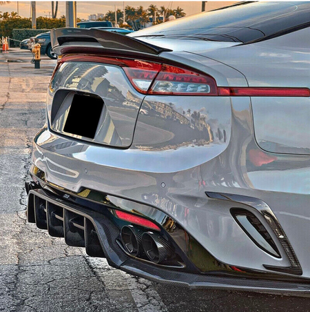 Kia Stinger 2018-2021 Rear Bumper Splitters Carbon Fiber/FRP-Ahacarbon