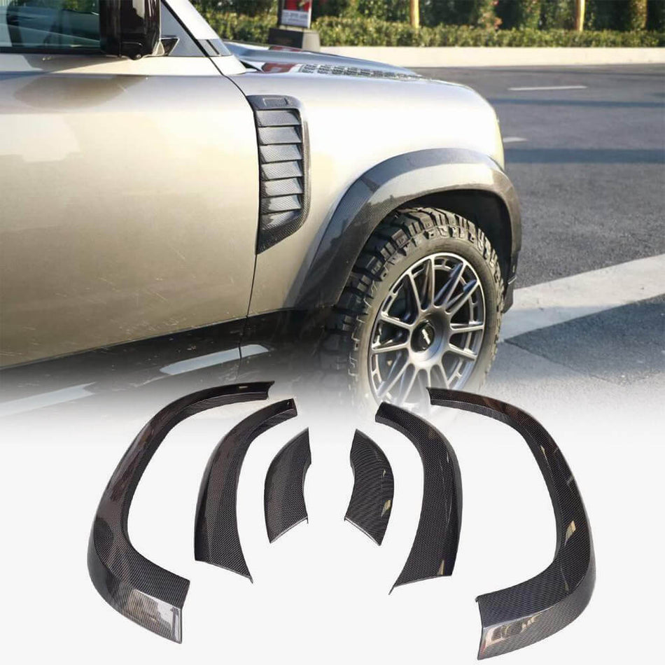 Land Rover Defender 90/110/130 2020-2023 Wheel Arch Fender Flares Carbon Fiber-Ahacarbon