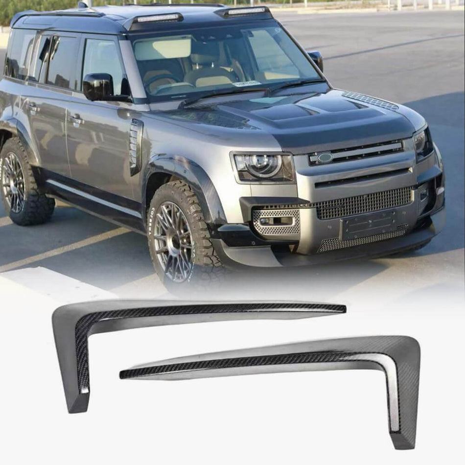 Land Rover Defender 90/110/130 2020-2023 Front Bumper Splitters Carbon Fiber-Ahacarbon