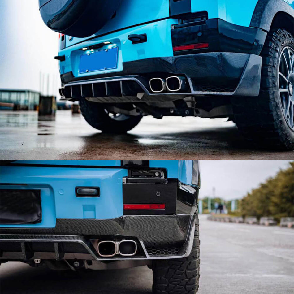 Land Rover Defender 90/110/130 2020-2023 Rear Bumper Diffuser Carbon Fiber-Ahacarbon
