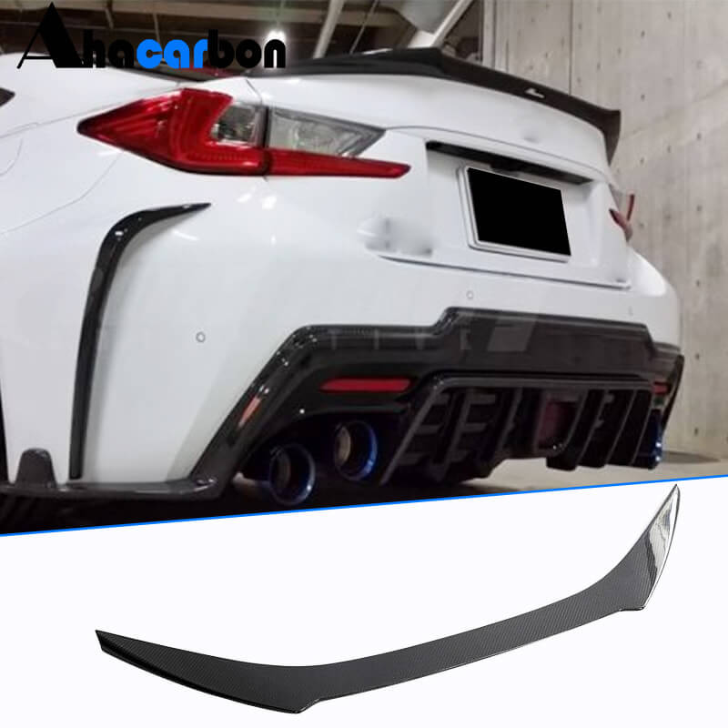 Lexus RCF Base Coupe 2-Door 2015-2018 Rear Trunk Spoiler Carbon Fiber-Ahacarbon