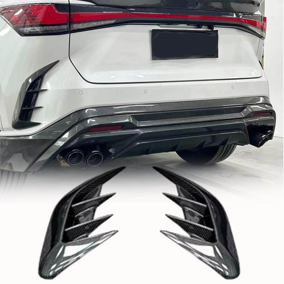 Lexus RX Series RX350 Sport Utility 4-Door 2023+ Rear Bumper Splitters Carbon Fiber-Ahacarbon