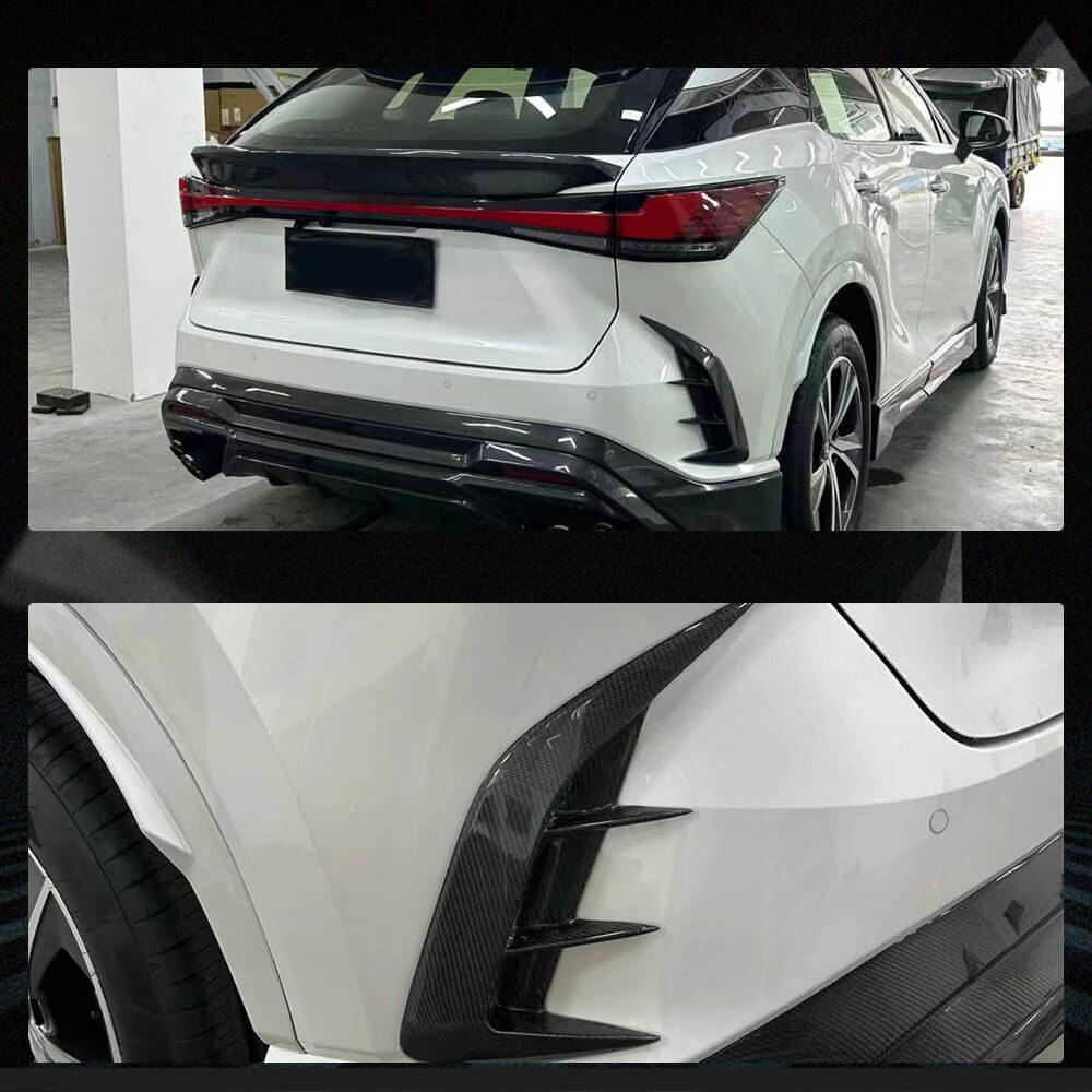 Lexus RX Series RX350 Sport Utility 4-Door 2023+ Rear Bumper Splitters Carbon Fiber-Ahacarbon