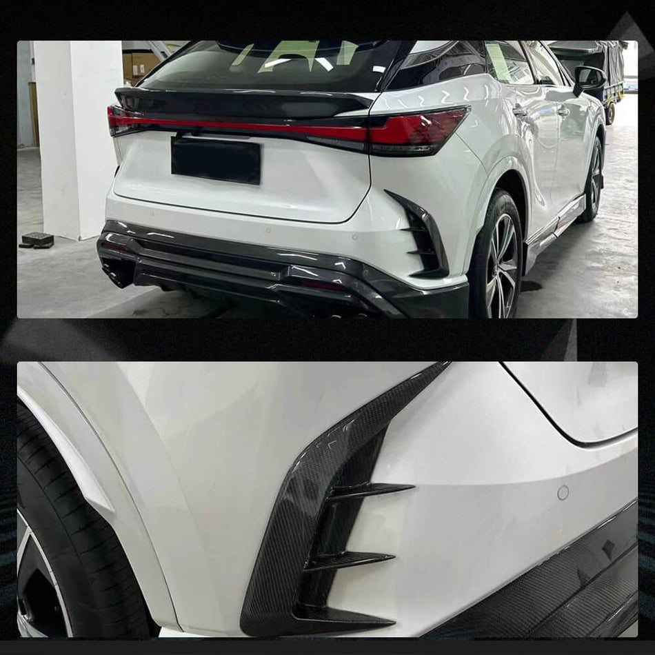 Lexus RX Series RX350 Sport Utility 4-Door 2023+ Rear Bumper Splitters Carbon Fiber-Ahacarbon