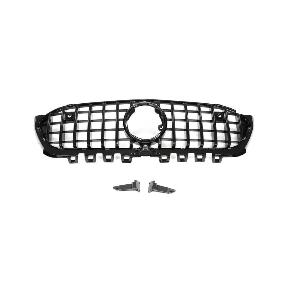 Mercedes-Benz A Class W177 A200 A220 A250 A35 AMG 2019-2020 Front Grille Glossy Black ABS-Ahacarbon