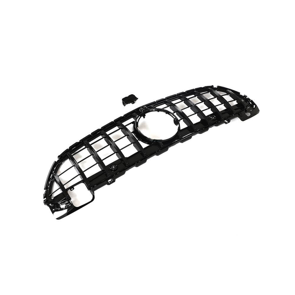 For Mercedes-Benz C-Class w206 C200 C300 2022-2023 Glossy Black Front Grille Frame Bumper Grill Outline Trim Decoration Emblem-Ahacarbon