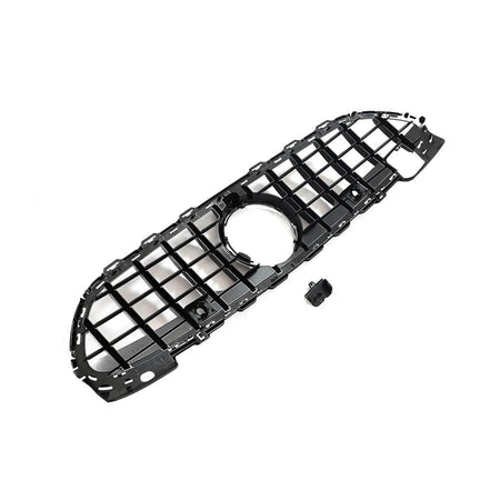 For Mercedes-Benz C-Class w206 C200 C300 2022-2023 Glossy Black Front Grille Frame Bumper Grill Outline Trim Decoration Emblem-Ahacarbon