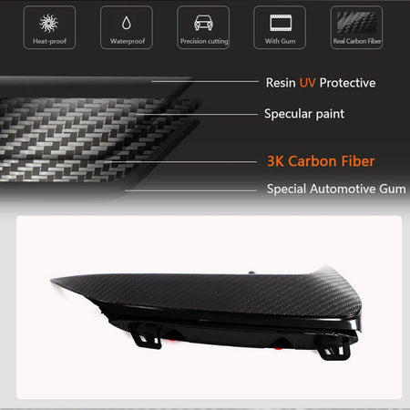 Mercedes Benz A Class W177 A45 AMG S 4-Door 2021-2023 Rear Bumper Splitters Carbon Fiber-Ahacarbon